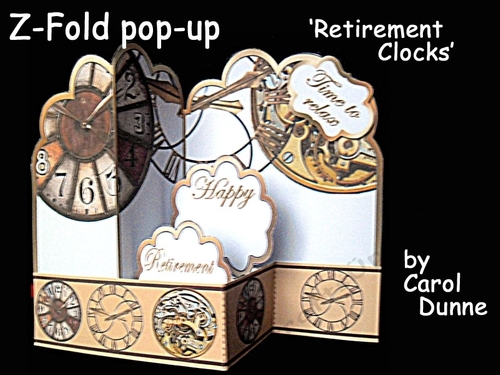 Z-Fold pop-up  Retirement Clocks