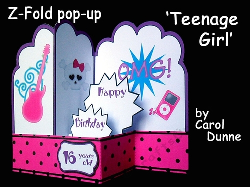 Z-Fold pop-up  Teenage Girl