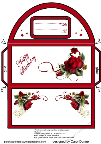 Money Wallet  Red Roses