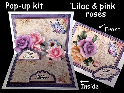 Pop-up  Lilac Rose Bouquet