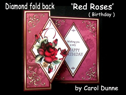 Diamond fold back    Red Roses 40th  (birthday)