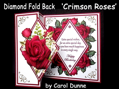 Diamond fold back - Crimson Roses