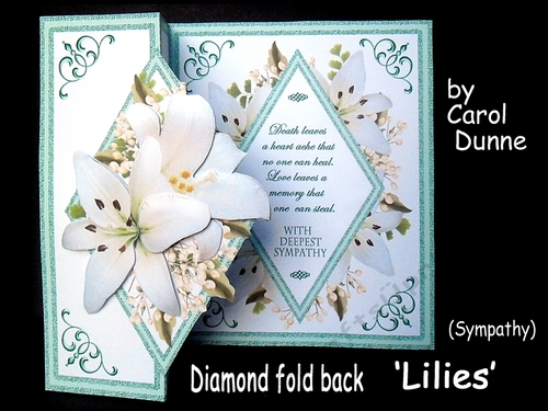 Diamond fold back Lilies (Sympathy)