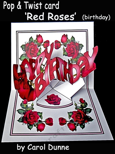Pop & Twist card Red Roses (birthday)
