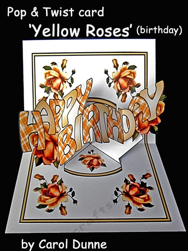Pop & Twist card Yellow Roses (birthday)