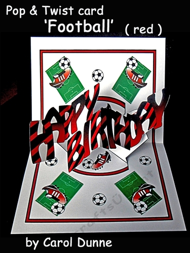Pop and Twist card Football (red)