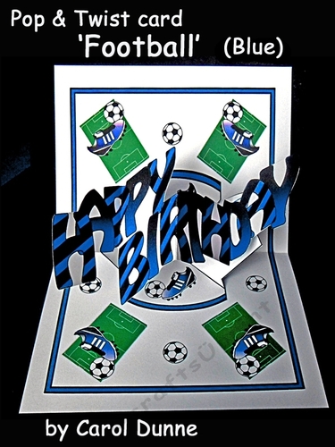 Pop and Twist card Football (blue)