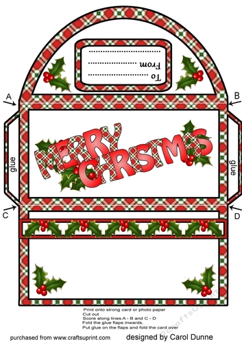 Money Wallet Christmas holly