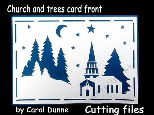 Church and trees scene cutting files