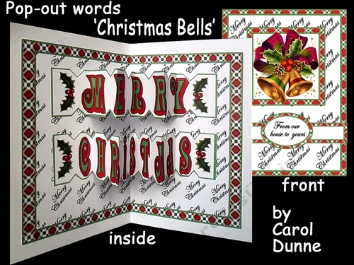 Pop-out words Christmas Bells