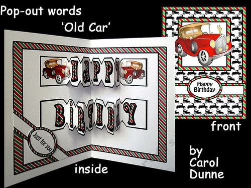 Pop-out words Old Car