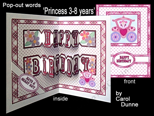 Princess 3-8 years pop-out words