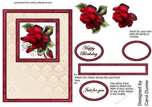 Red Rose card front