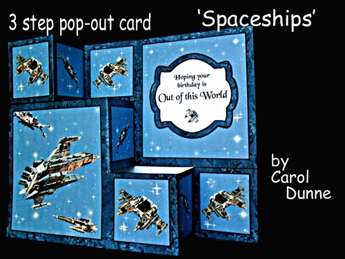 3 Steps pop-out  Spaceships