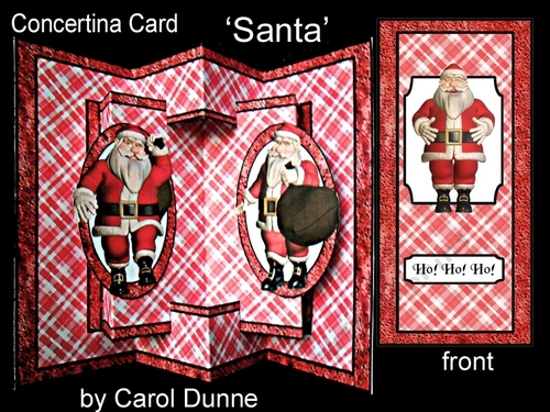 Concertina card Santa