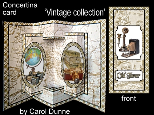 Concertina card Vintage collection