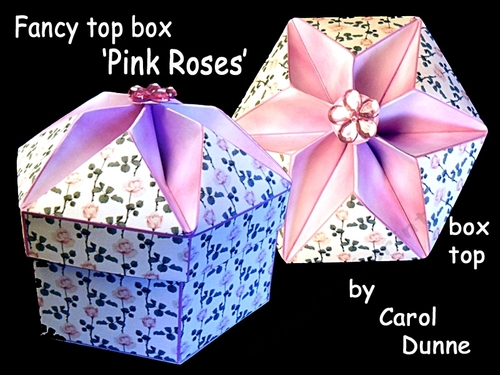 Fancy top box  Pink Roses