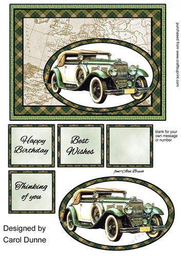 Vintage green Car