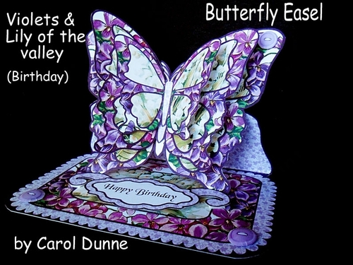 Butterfly easel Violets & Lily of the valley