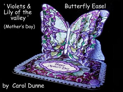 Butterfly easel Violets & Lily of the valley (Mothers Day)