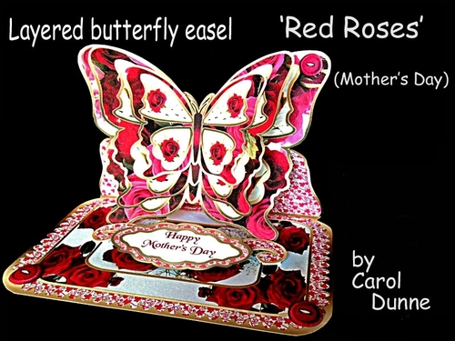 Butterfly easel Red Roses (Mothers Day)