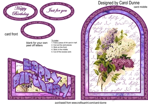 Cutaway Vintage lilacs
