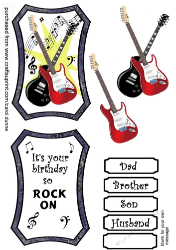 Rock on music topper