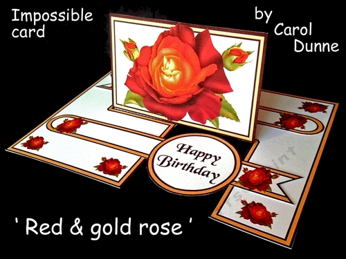 IMP Red & gold rose