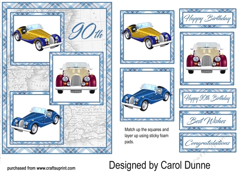 Three squares Morgan cars 90 years