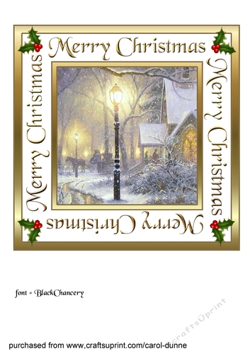 Christmas Church square
