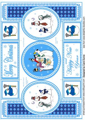 Snowman Circle Shutter Card