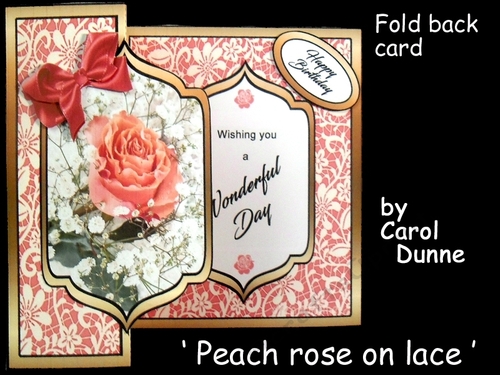 FBO Peach rose on lace