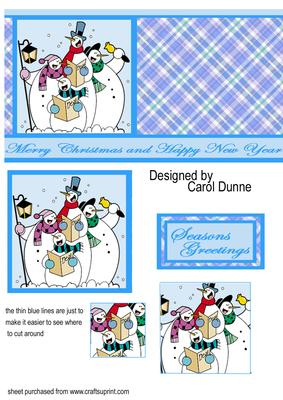 Christmas Snowmen Pyramid or Topper