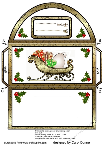 Money Wallet Gold Sleigh