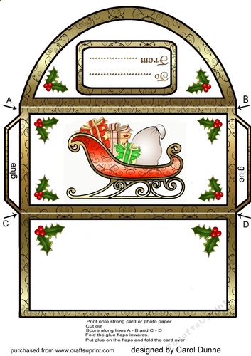 Money Wallet Red Sleigh
