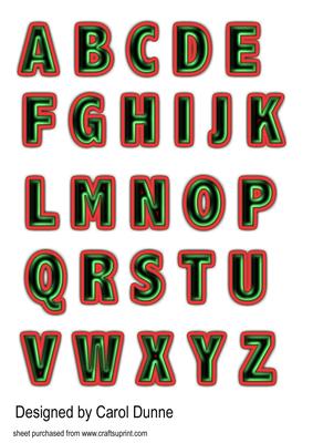 Christmas Red and Green Alphabet