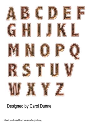 Pale Copper Textured Alphabet