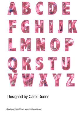 Pink Bevelled Alphabet