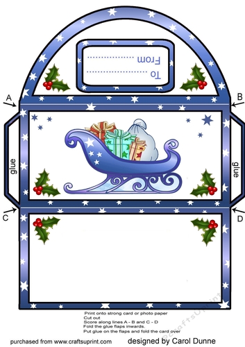 Money wallet blue sleigh
