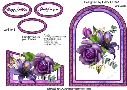 Purple lily cutaway 