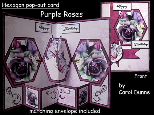 Hex Purple roses pop-out