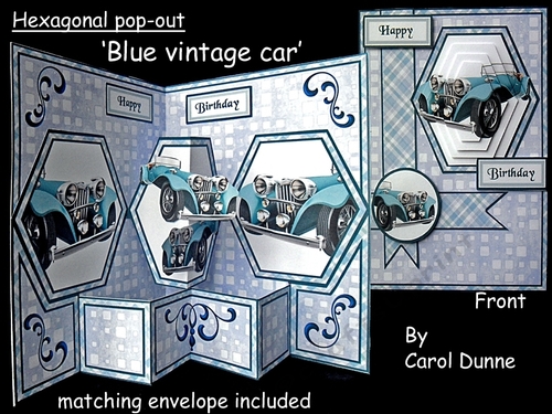 Hex Blue vintage car