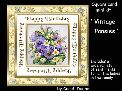 SC Vintage Pansies