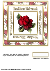 GF Single red rose