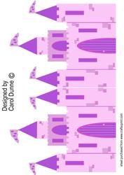 Pink Castle Shaped Card