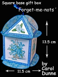 Square Based Gift Box Forget-me-nots