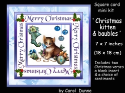 SC Christmas kitten & baubles