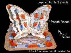 Butterfly easel Peach roses
