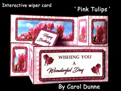 Wiper card Pink Tulips