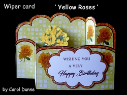 Wiper Card Yellow roses